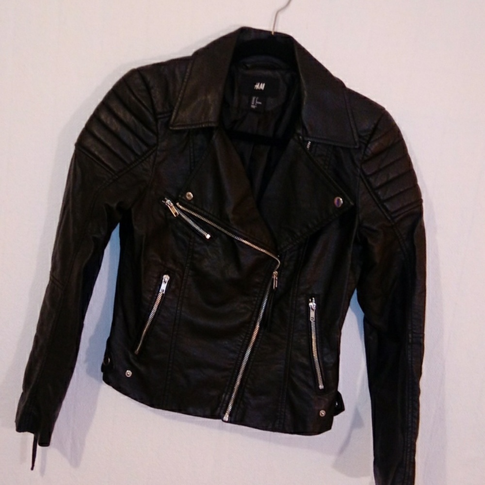 H&M faux leather biker jacket 6